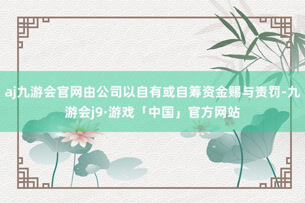 aj九游会官网由公司以自有或自筹资金赐与责罚-九游会j9·游戏「中国」官方网站