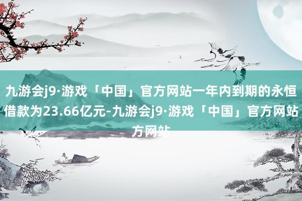 九游会j9·游戏「中国」官方网站一年内到期的永恒借款为23.66亿元-九游会j9·游戏「中国」官方网站