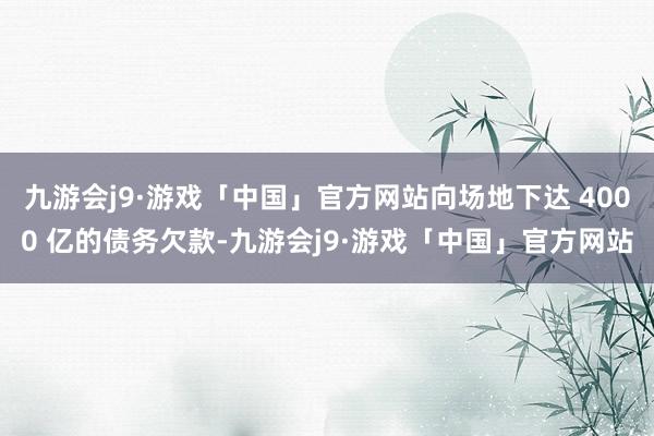 九游会j9·游戏「中国」官方网站向场地下达 4000 亿的债务欠款-九游会j9·游戏「中国」官方网站