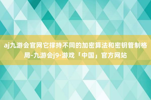 aj九游会官网它撑持不同的加密算法和密钥管制格局-九游会j9·游戏「中国」官方网站