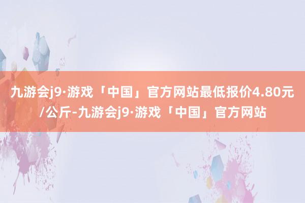 九游会j9·游戏「中国」官方网站最低报价4.80元/公斤-九游会j9·游戏「中国」官方网站